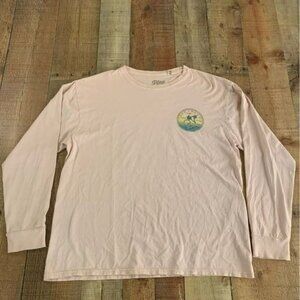 Blue 84 Key Largo pastel pink long sleeve graphic Tshirt men’s size L